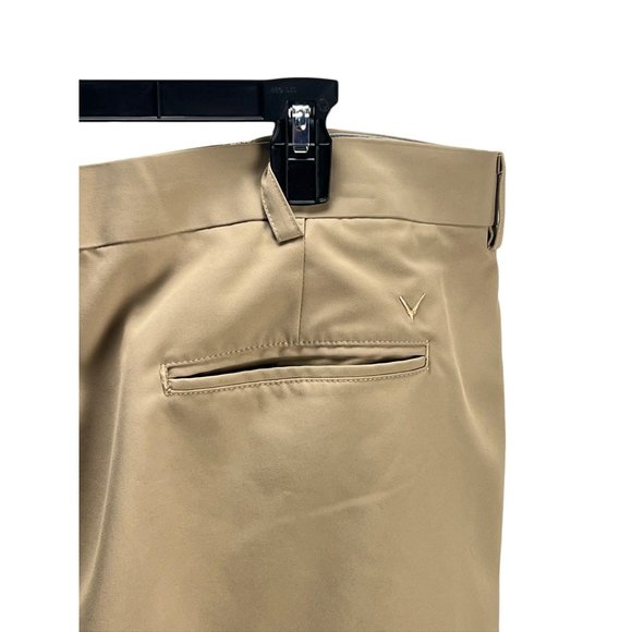 Callaway Mens Beige C Tech Straight Leg Front Dress Pants 40x30 Business Neutral - Picture 9 of 13